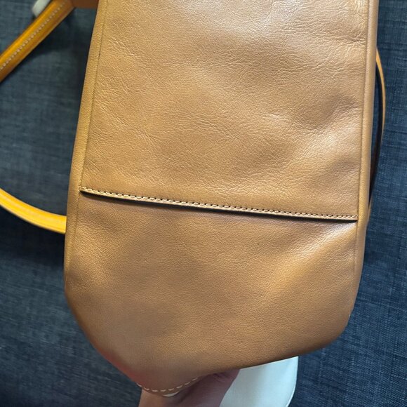 Coach Vintage Tricolor TurnLock Brown Orange Shoulder Leather Tote - Picture 10 of 14